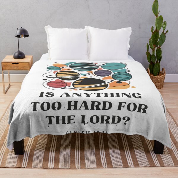 Item preview, Is Anything Too Hard for The Lord? Genesis 18:14, Planetary Bodies Art designed and sold by Faithloveshop.