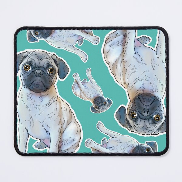 Item preview, Adorable Pug Puppy (repeat pattern) designed and sold by FivePugs.