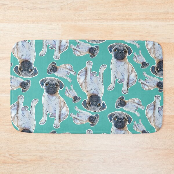 Item preview, Adorable Pug Puppy (repeat pattern) designed and sold by FivePugs.