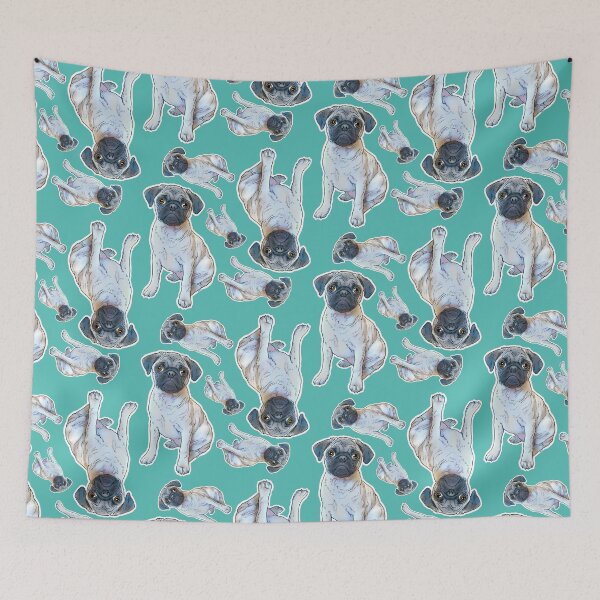 Item preview, Adorable Pug Puppy (repeat pattern) designed and sold by FivePugs.