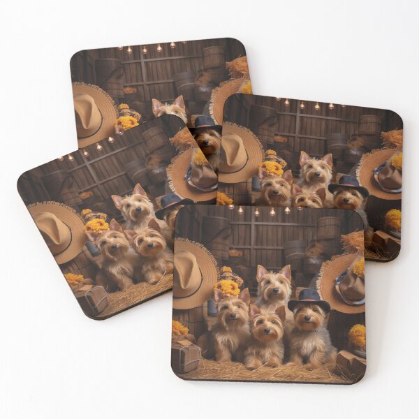 Item preview, Country Australian Terriers farm theme designed and sold by Samuelsboro.