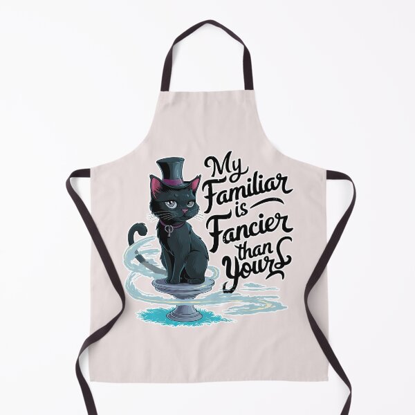 Item preview, ''My Familiar is Fancier Than Yours'' Cute Cat Funny Design T-Shirt designed and sold by Witty Shirts.