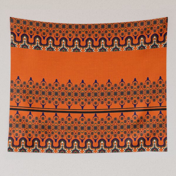 Item preview, Orange pattern, free lines, indigenous identity. Asian fabric patterns are beautiful and attractive. designed and sold by ThawanTarnnoy.