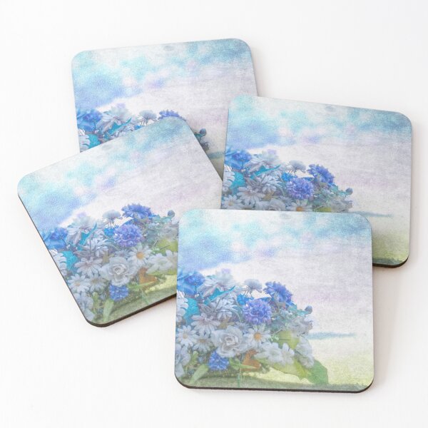 Item preview, Bouquet of Blue and White Flowers designed and sold by jrtwynam.