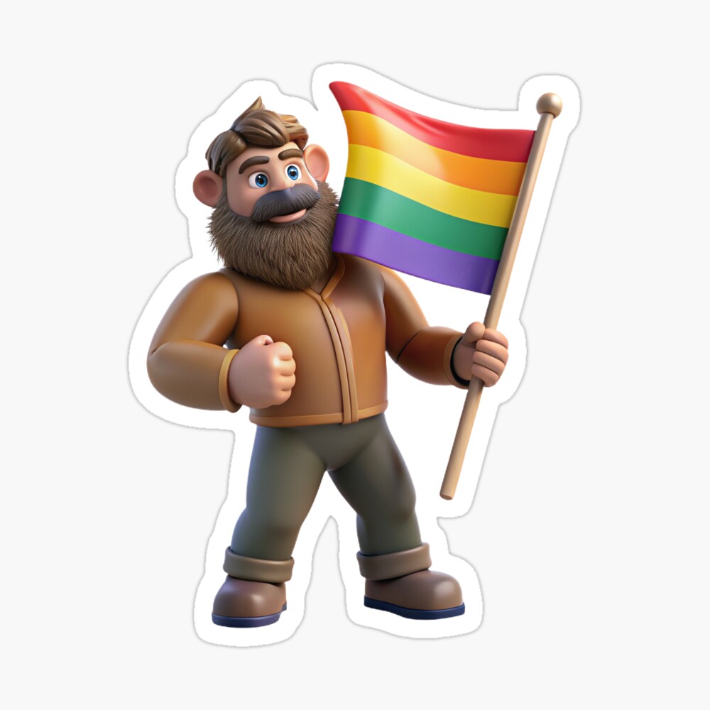 Gay Bear Pride Flag Emoji