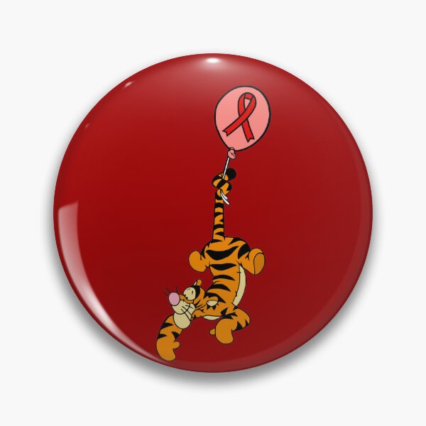 Item preview, Tiger Hanging From an Awareness Ribbon Balloon (Red) designed and sold by CaitlynConnor.