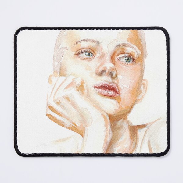 Item preview, 'waiting' - watercolour painting, female portrait  designed and sold by sarahkianaart.