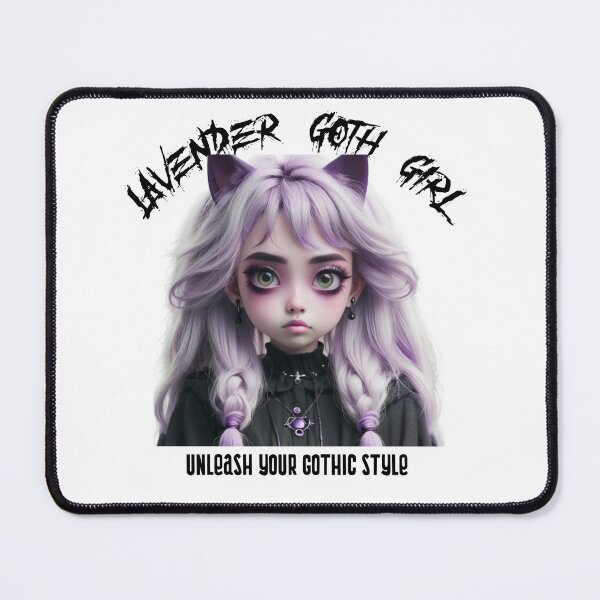 Item preview, Beautiful Goth Girl with Lavender hair designed and sold by EmeraldCauldren.