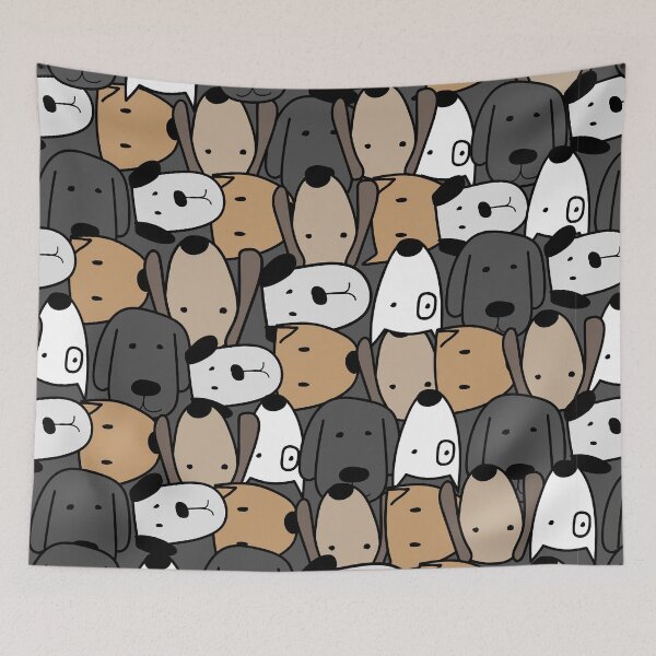 Item preview, Dark Grey Dog Pattern designed and sold by OLAIZA.