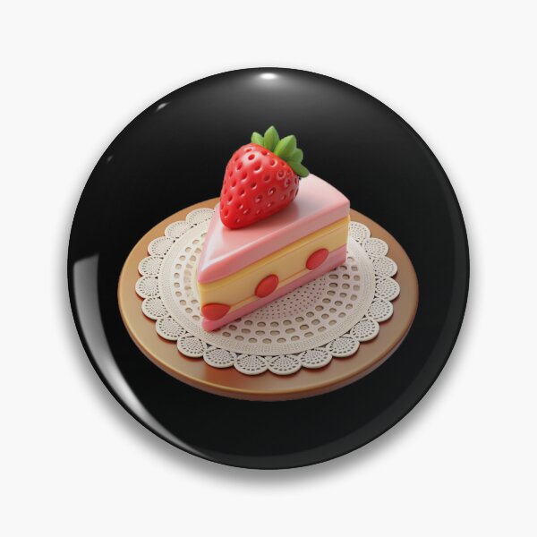 Item preview, Pretty Strawberry Cake Slice Emoji designed and sold by bearslover.