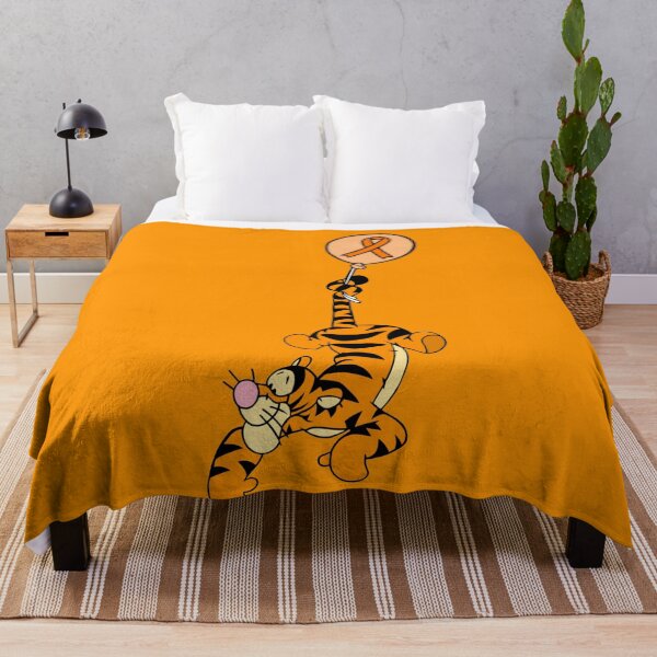 Item preview, Tiger Hanging From an Awareness Ribbon Balloon (Orange) designed and sold by CaitlynConnor.