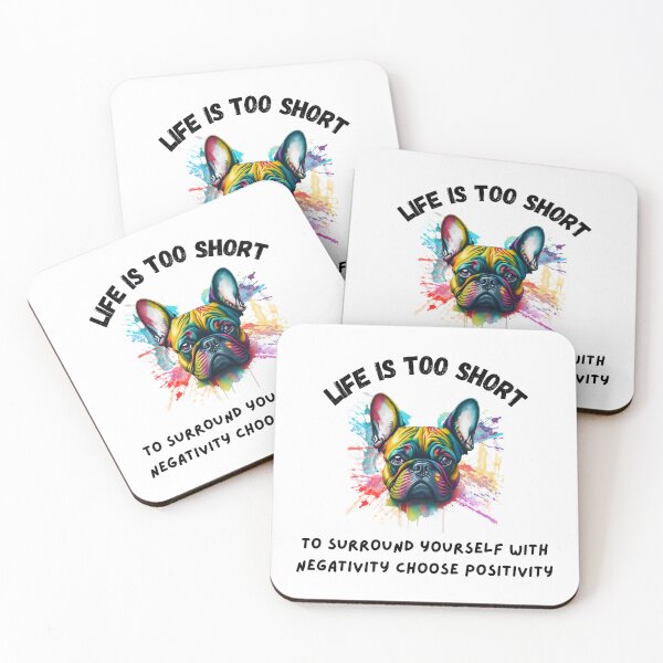 Item preview, Lovely colorful bulldog Rainbow Life is too short designed and sold by IssaraStudio.