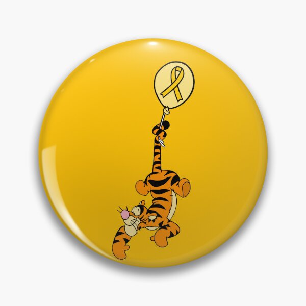 Item preview, Tiger Hanging From an Awareness Ribbon Balloon (Yellow) designed and sold by CaitlynConnor.