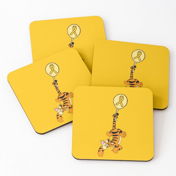 Item preview, Tiger Hanging From an Awareness Ribbon Balloon (Yellow) designed and sold by CaitlynConnor.