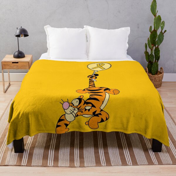 Item preview, Tiger Hanging From an Awareness Ribbon Balloon (Yellow) designed and sold by CaitlynConnor.