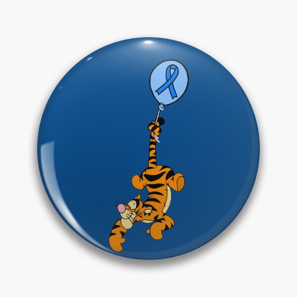 Item preview, Tiger Hanging From an Awareness Ribbon Balloon (Blue) designed and sold by CaitlynConnor.