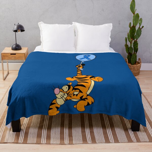 Item preview, Tiger Hanging From an Awareness Ribbon Balloon (Blue) designed and sold by CaitlynConnor.