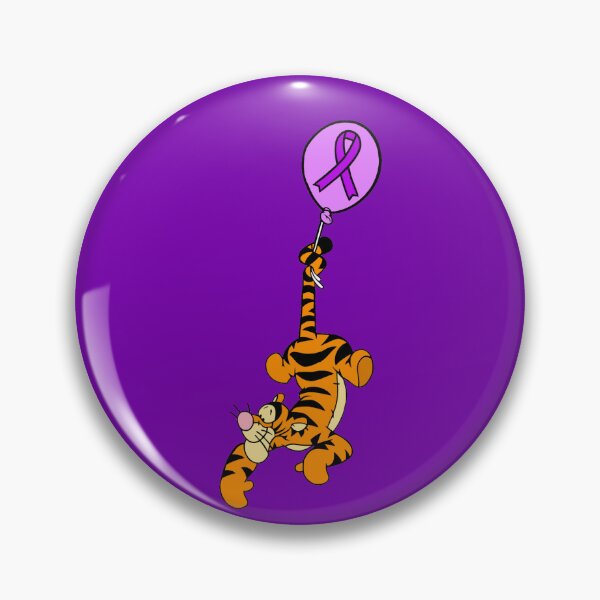 Item preview, Tiger Hanging From an Awareness Ribbon Balloon (Purple) designed and sold by CaitlynConnor.