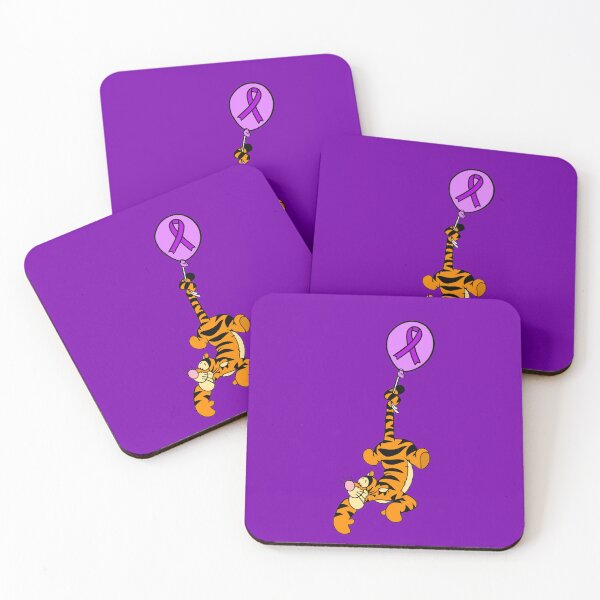 Item preview, Tiger Hanging From an Awareness Ribbon Balloon (Purple) designed and sold by CaitlynConnor.