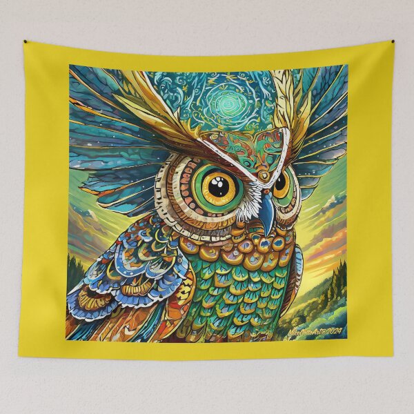 Item preview, Owl Eats a Mouse That Ate a Magic Mushroom and Sees the Totality of the Universe designed and sold by Michael Cotto.