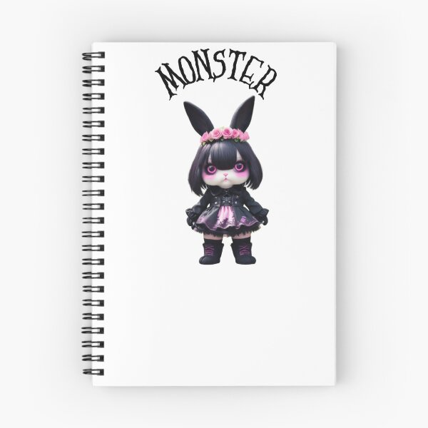 Item preview, Goth Girl Bunny Monster with a touch of Pink designed and sold by EmeraldCauldren.