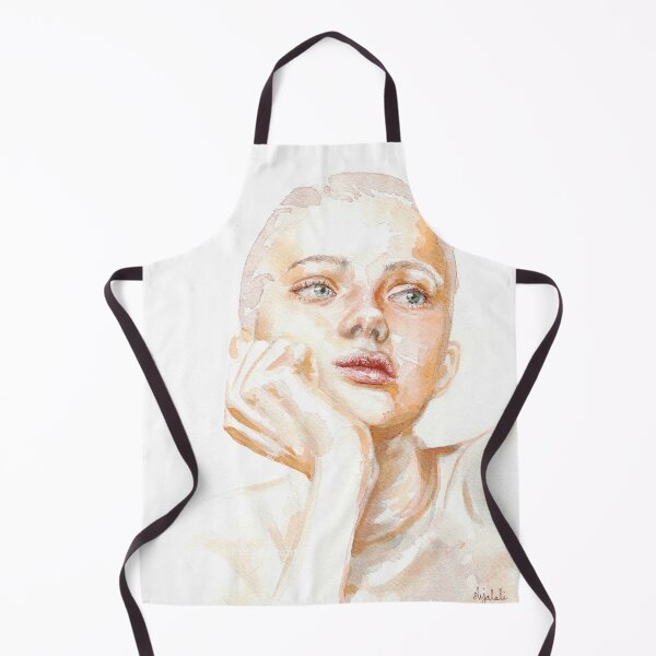 Item preview, 'waiting' - watercolour painting, female portrait  designed and sold by sarahkianaart.