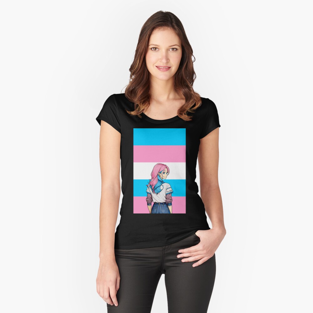 Vista previa del artículo con la obra «Camiseta entallada de cuello ancho», diseñado y vendido por FotoLibreStudio.