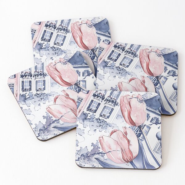 Item preview, Blue And Pink Tulip  Collage designed and sold by OLAIZA.