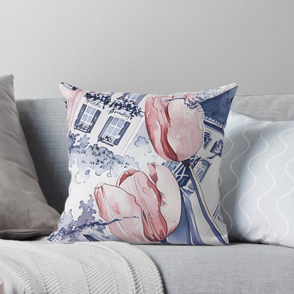 Item preview, Collage de tulipanes azules y rosas designed and sold by OLAIZA.