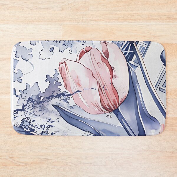 Item preview, Collage de tulipanes azules y rosas designed and sold by OLAIZA.