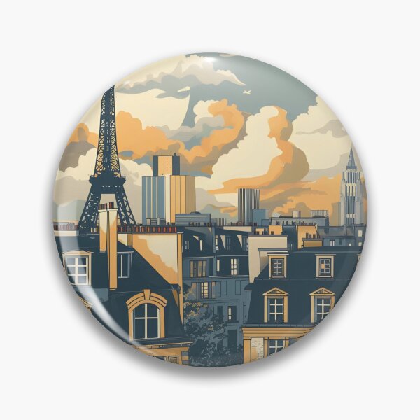 Item preview, Retro Paris Cityscape designed and sold by CosyNess.