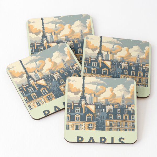 Item preview, Retro Paris Cityscape designed and sold by CosyNess.