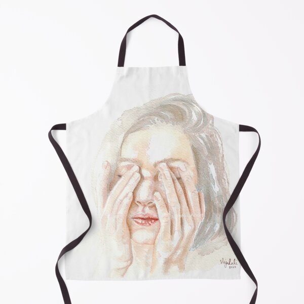 Item preview, 'stuck in circles' - watercolour painting, female portrait designed and sold by sarahkianaart.