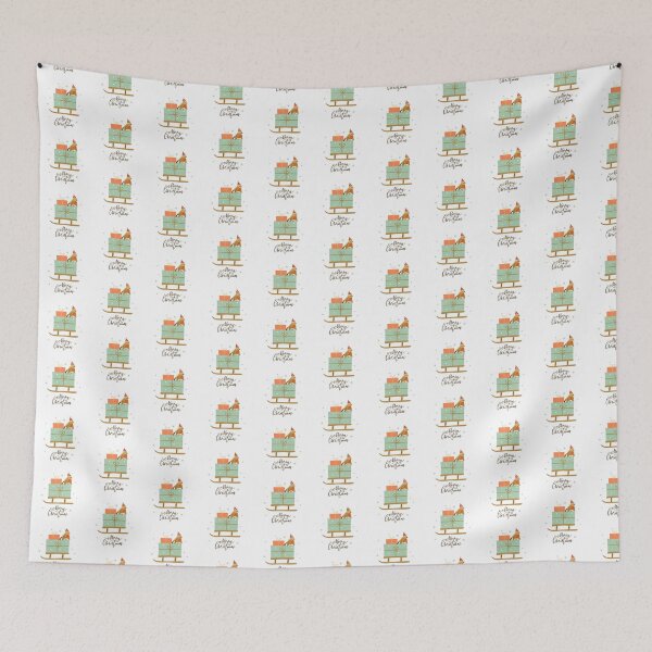 Item preview, Winter Greetings: Bullfinch, Gift, and Sled Card" designed and sold by hjian8219.