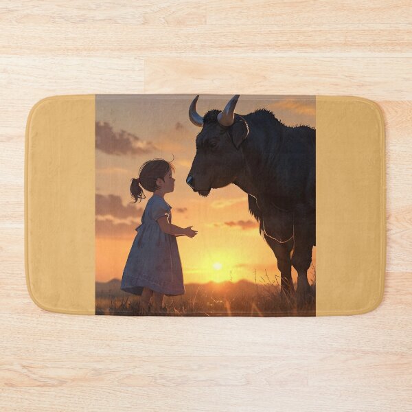 Item preview, Little girl and bull Camargue designed and sold by Astralia.