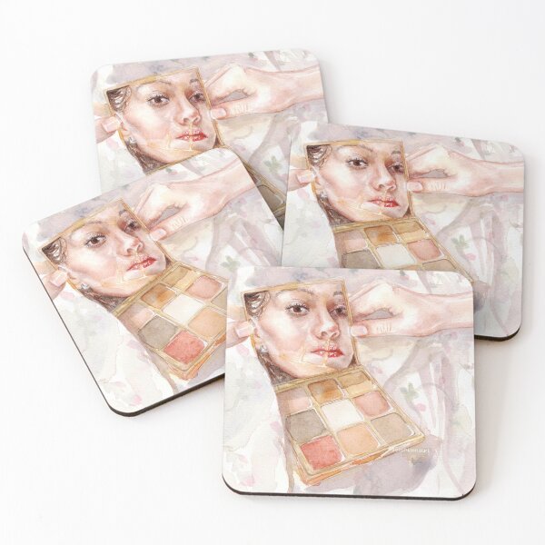 Item preview, 'one last check...' - watercolour painting, female portrait designed and sold by sarahkianaart.
