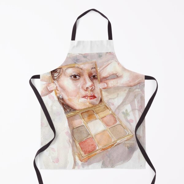 Item preview, 'one last check...' - watercolour painting, female portrait designed and sold by sarahkianaart.