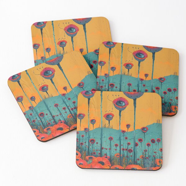 Item preview, Poppy field stares back at the sky designed and sold by Rebelka.