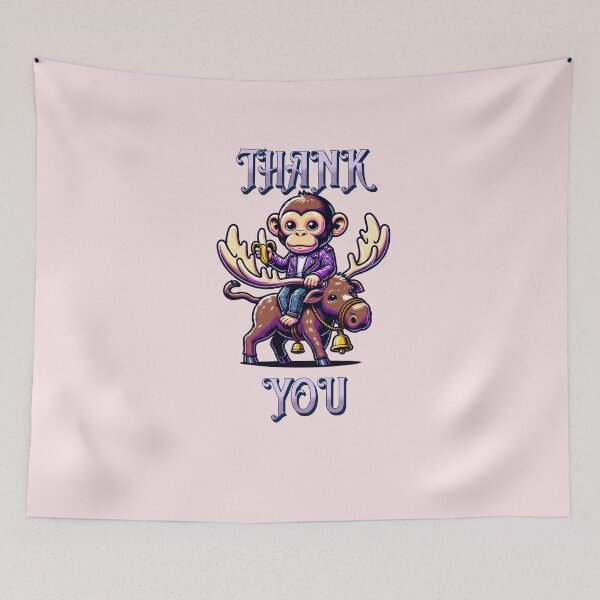 Item preview, THANK YOU MONKEY MOOSE designed and sold by lovingtouch.