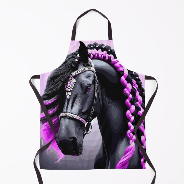Artikelvorschau, Schönes schwarzes Pferd mit rosa und schwarzem Haar entworfen und verkauft von Artbyminga.