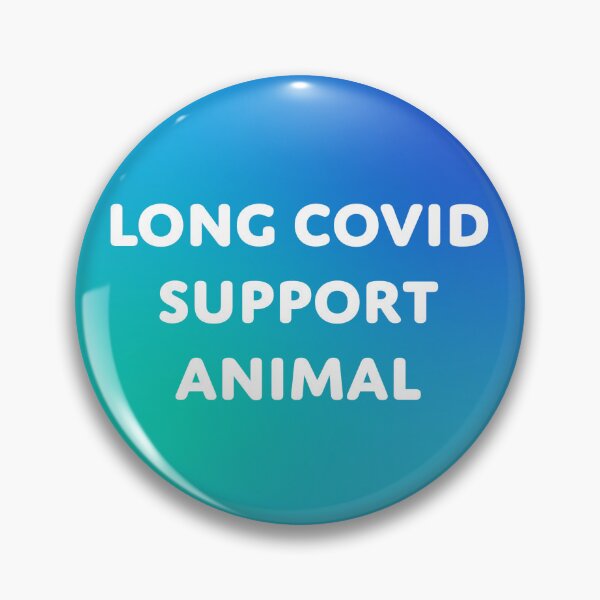 Item preview, Long COVID Support Animal (multi cool-toned gradient background) designed and sold by sarahwlongcovid.