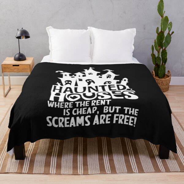Item preview, '' Haunted Houses '' Vintage Ghosts Funny Cute Scary T-Shirt designed and sold by Witty Shirts.