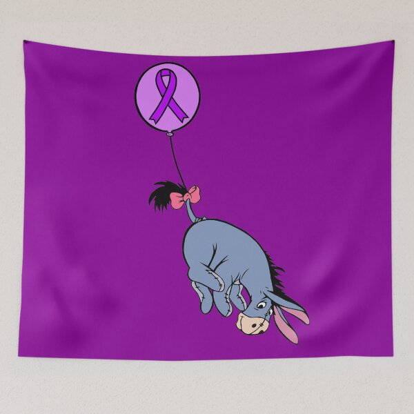 Item preview, Donkey Hanging From an Awareness Ribbon Balloon (Purple) designed and sold by CaitlynConnor.
