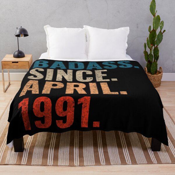 Item preview, Badass since April 1991 Vintage 1991 April birthday gift designed and sold by Teelogic.