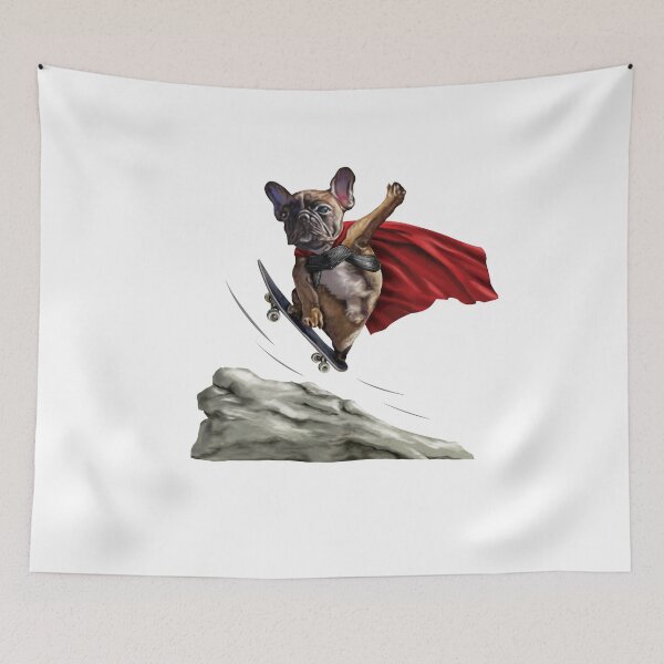 Item preview, "Heroic Dog Skater Leap" designed and sold by RhonDesign.