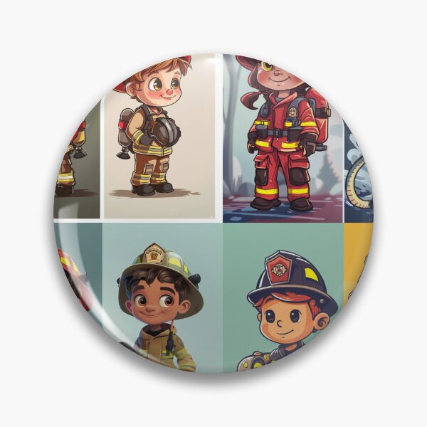 Item preview, a cute cartoon firefighter designed and sold by IrmamKincer.