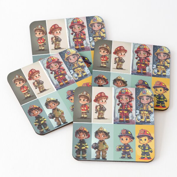 Item preview, a cute cartoon firefighter designed and sold by IrmamKincer.