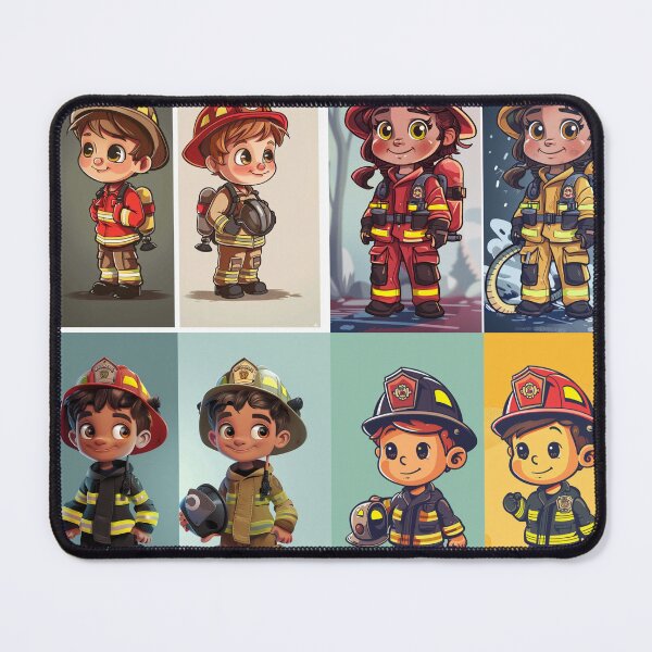 Item preview, a cute cartoon firefighter designed and sold by IrmamKincer.