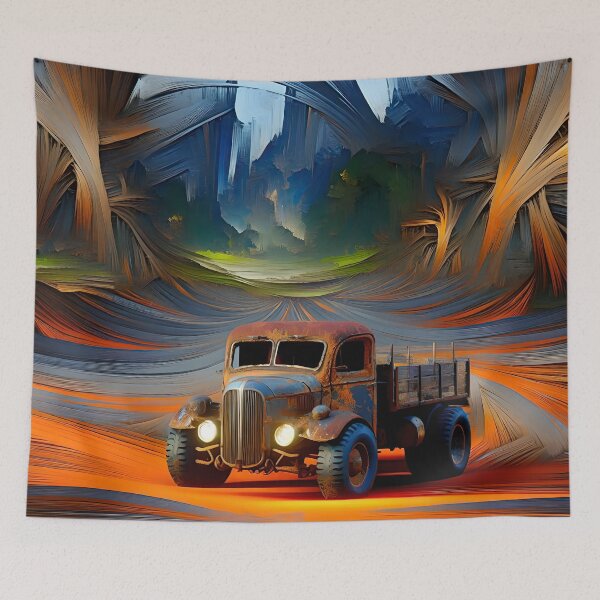 Item preview, Truck on multicolored background designed and sold by Marcu Ioachim.
