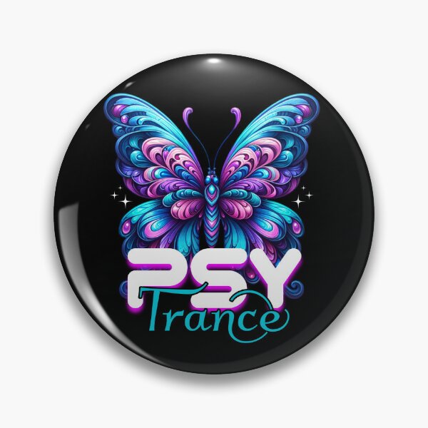 Item preview, PSY TRANCE  - Electric Butterfly (white/pink) designed and sold by Discothreadz.